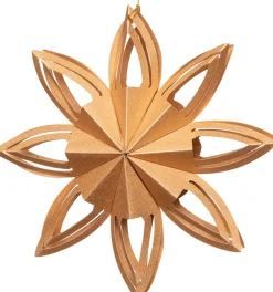 Intratuin Weihnachtsbaumschmuck Schneeflocke gold 15 x 15 x 15 cm