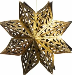 Intratuin Weihnachtsbaumschmuck Schneeflocke gold 15 x 15 x 15 cm