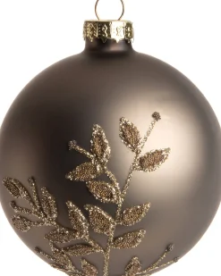 Intratuin Weihnachtskugel Aspen Stechpalme braun D 8 cm