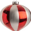 Intratuin Weihnachtskugel Zwiebel Talina rot / weiß D 10 cm
