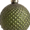 Intratuin Weihnachtskugel Rauten klein grün D 8 cm
