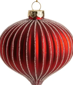 Intratuin Weihnachtskugel Zwiebel Dyna rot D 8 cm