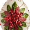 Intratuin Weihnachtskugel Zwiebel Gwenda weiß / grün / rot D 8 cm