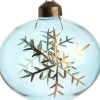 Intratuin Weihnachtskugel Zwiebel Keyla blau / transparent D 8 cm