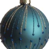 Intratuin Weihnachtskugel Kelsey Linie blau D 8 cm