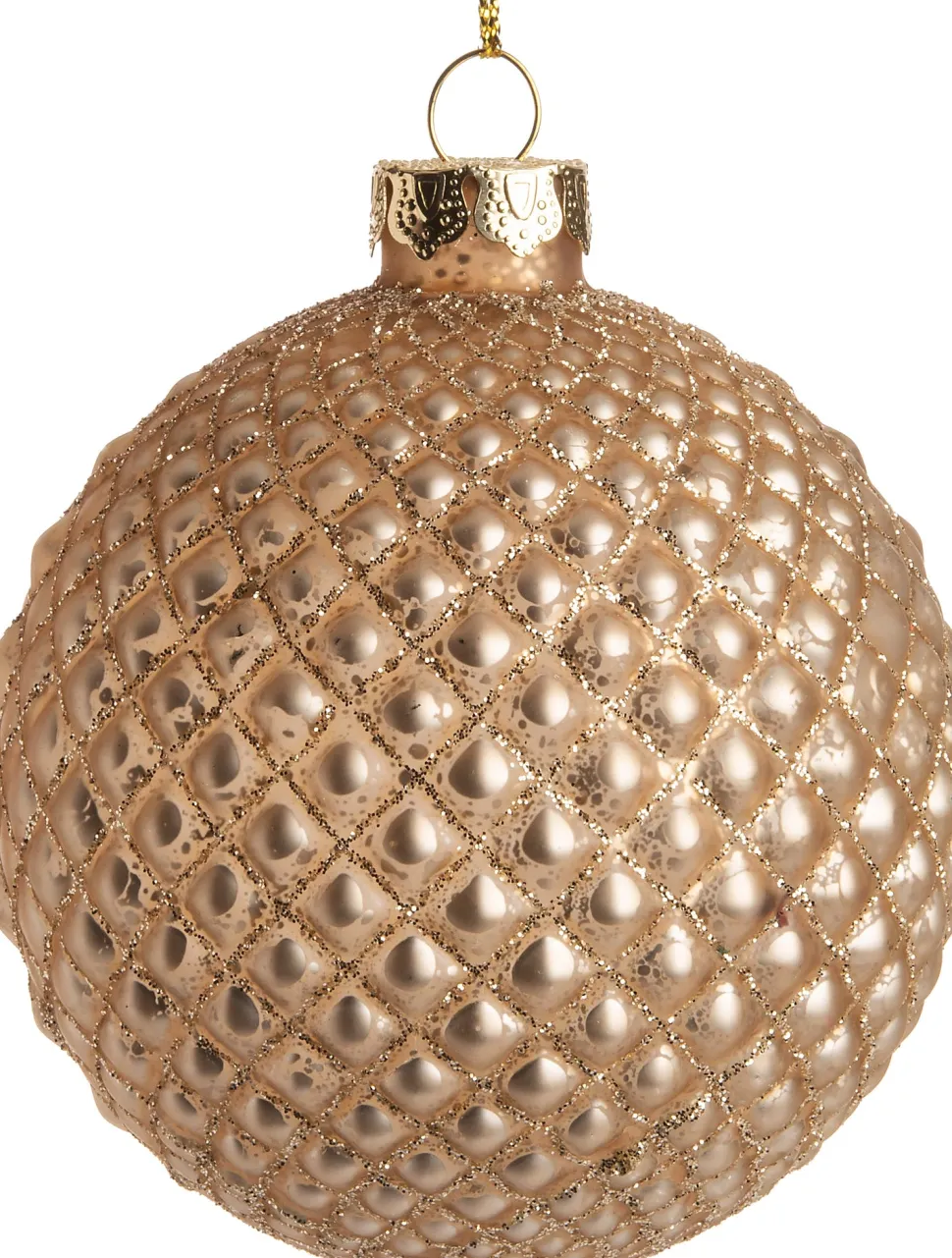 Intratuin Weihnachtskugel Rauten kleingoud D 8 cm