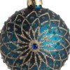 Intratuin Weihnachtskugel Caeli Blume blau D 8 cm
