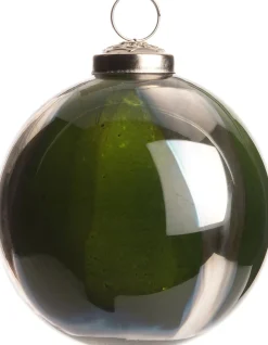 Intratuin Weihnachtskugel marmoriert grün D 12 cm