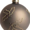 Intratuin Weihnachtskugel Aspen Blatt braun D 8 cm