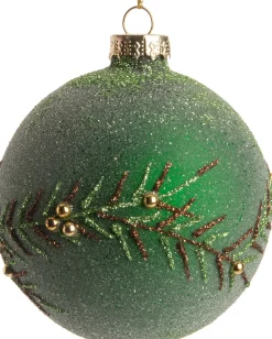 Intratuin Weihnachtskugel Avril grün D 8 cm