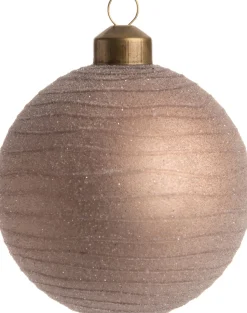 Intratuin Weihnachtskugel Alicia hellbraun D 8 cm