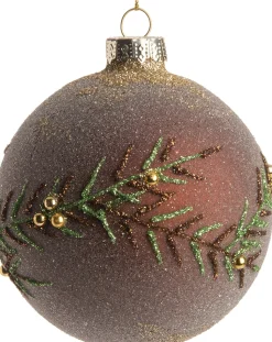 Intratuin Weihnachtskugel Avril braun D 8 cm