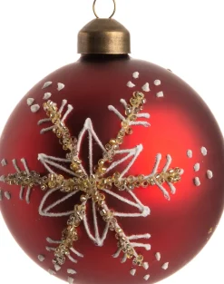 Intratuin Weihnachtskugel Bess rot D 8 cm