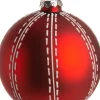 Intratuin Weihnachtskugel Denia rot / weiß D 10 cm