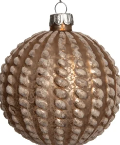 Intratuin Weihnachtskugel Danna kupfer / weiß D 8 cm