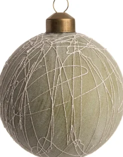 Intratuin Weihnachtskugel Emily grün D 8 cm