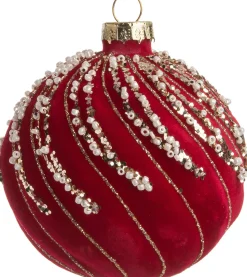 Intratuin Weihnachtskugel Elyce rot D 8 cm