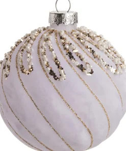 Intratuin Weihnachtskugel Elyce hellblau D 8 cm