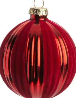 Intratuin Weihnachtskugel Everly rot D 8 cm