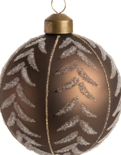 Intratuin Weihnachtskugel Emmy dunkelbraun D 8 cm