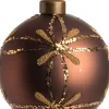 Intratuin Weihnachtskugel Elora braun D 8 cm