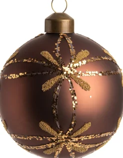 Intratuin Weihnachtskugel Elora braun D 8 cm