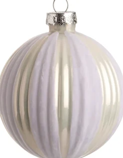 Intratuin Weihnachtskugel Everly weiß / creme D 8 cm