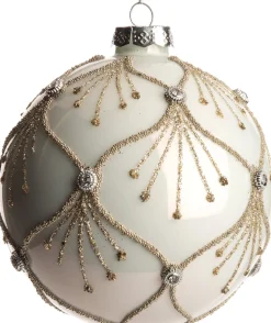 Intratuin Weihnachtskugel Fayth weiß D 10 cm