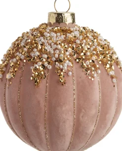 Intratuin Weihnachtskugel Gwenne beige / sand D 8 cm