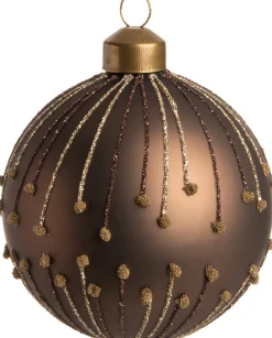Intratuin Weihnachtskugel Hailey braun D 8 cm
