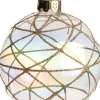 Intratuin Weihnachtskugel Inda transparent / gold D 8 cm