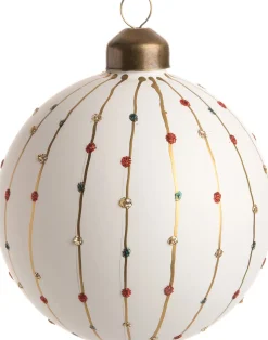 Intratuin Weihnachtskugel Joanie weiß D 8 cm