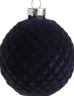 Intratuin Weihnachtskugel Jiselle dunkelblau D 8 cm