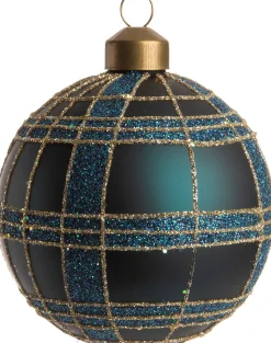Intratuin Weihnachtskugel Jolene blau D 8 cm