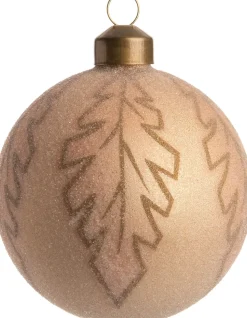 Intratuin Weihnachtskugel Joann hellbraun D 8 cm