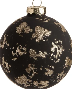 Intratuin Weihnachtskugel Josalyn schwarz gefleckt D 8 cm