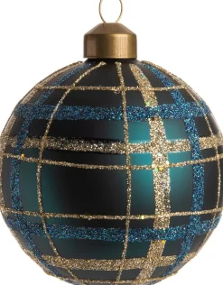 Intratuin Weihnachtskugel Jolene blau D 8 cm
