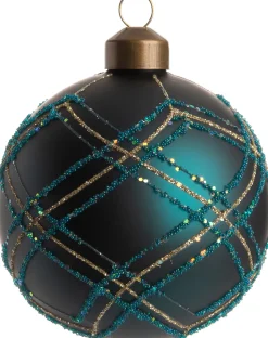 Intratuin Weihnachtskugel Jolene blau D 8 cm