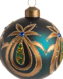 Intratuin Weihnachtskugel Joya blau / gold D 8 cm