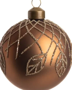 Intratuin Weihnachtskugel Jade braun D 8 cm