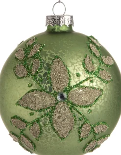 Intratuin Weihnachtskugel Judie grün D 8 cm