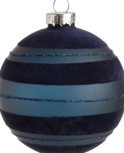 Intratuin Weihnachtskugel Jiselle dunkelblau D 8 cm