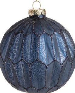 Intratuin Weihnachtskugel James blau D 10 cm