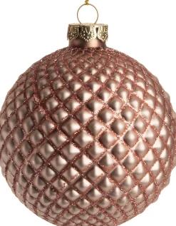 Intratuin Weihnachtskugel Jayne Rauten klein rosa D 8 cm