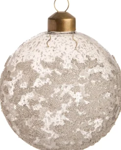 Intratuin Weihnachtskugel Jack grau / transparent D 8 cm