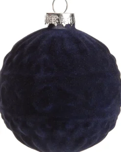 Intratuin Weihnachtskugel Jiselle dunkelblau D 8 cm