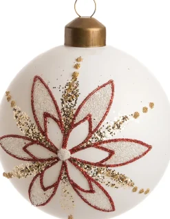 Intratuin Weihnachtskugel Kaley weiß D 8 cm