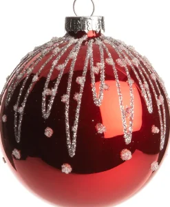 Intratuin Weihnachtskugel Lava rot D 8 cm
