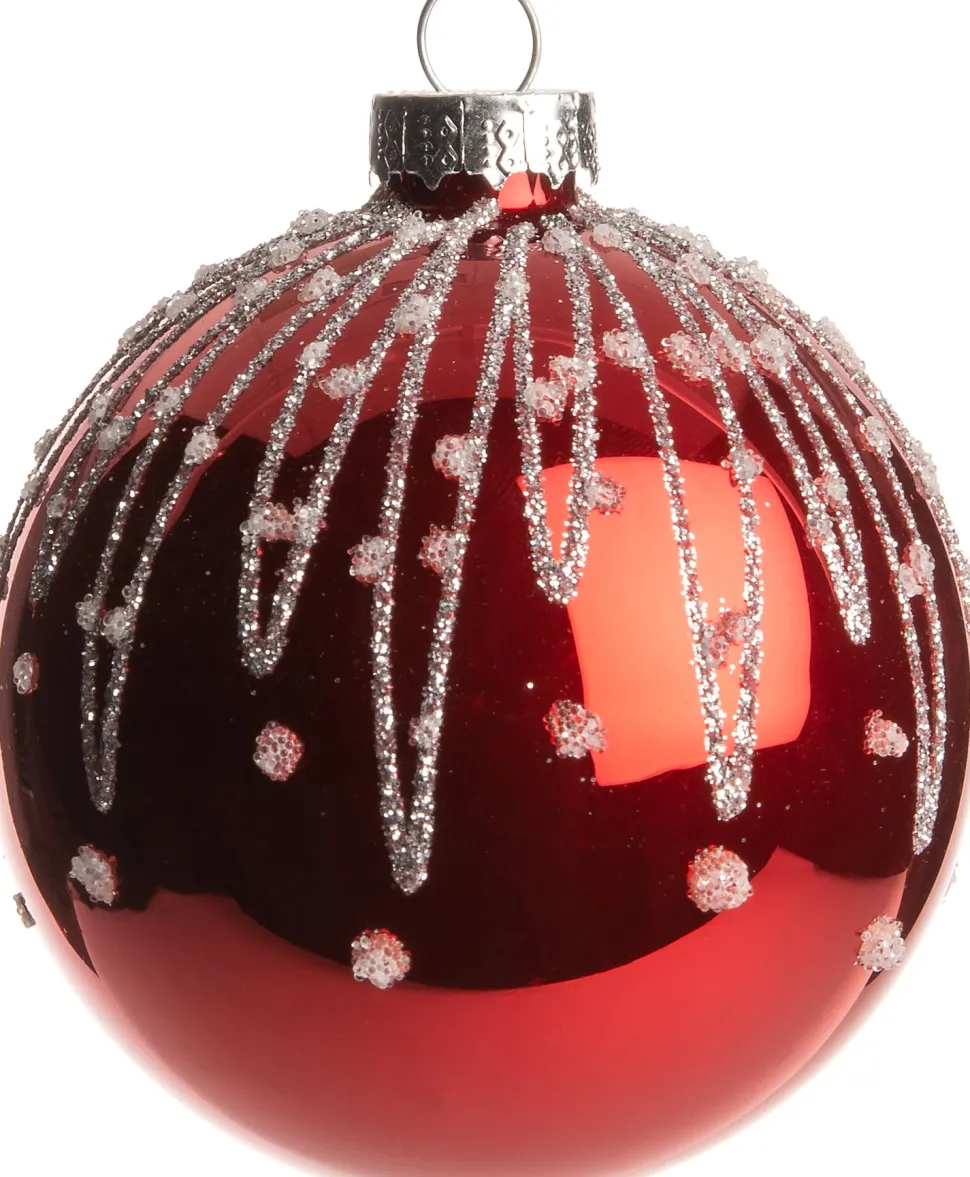 Intratuin Weihnachtskugel Lava rot D 8 cm