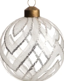 Intratuin Weihnachtskugel Lizzy weiß D 8 cm